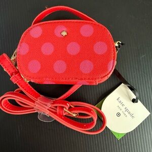 Kate Spade x Target Red and Purple Polka Dot Mini Bag